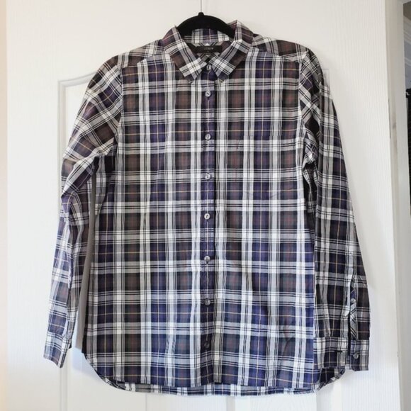 J Crew Shrunken Boy Plaid Women's Shirt 8 - Picture 2 of 8